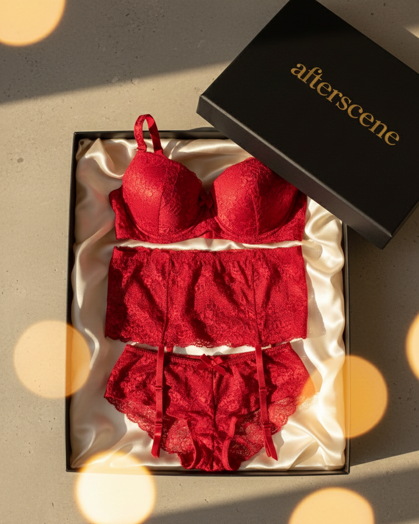 Ensemble "Anneaux de Feu" – Porté par Irina Kovalenko dans Sexolympiques « Les Anneaux du Plaisir » (Jacquie et Michel Elite)